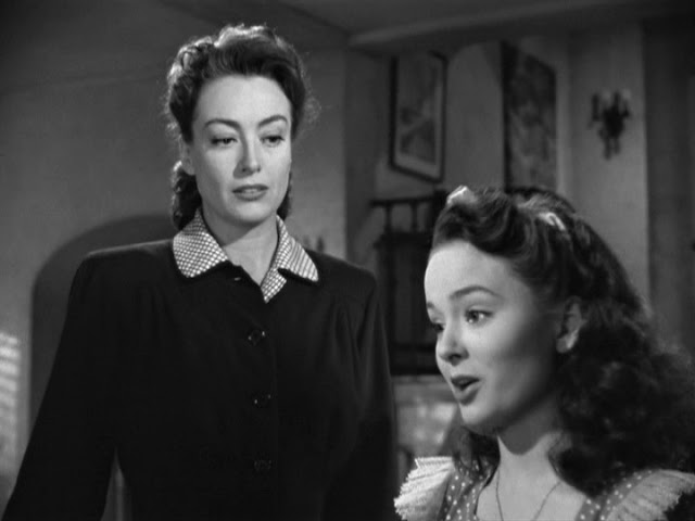 Joan Crawford and Ann Blythe in Mildred Pierce