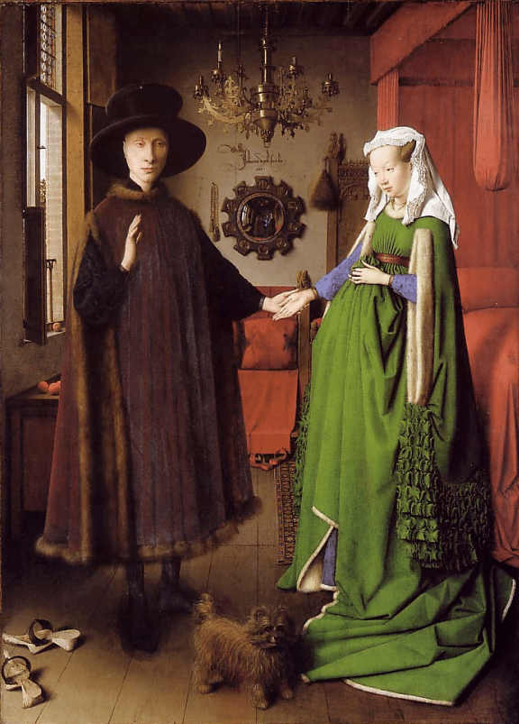 The Anolfini Marriage by Van Eyck (1434)