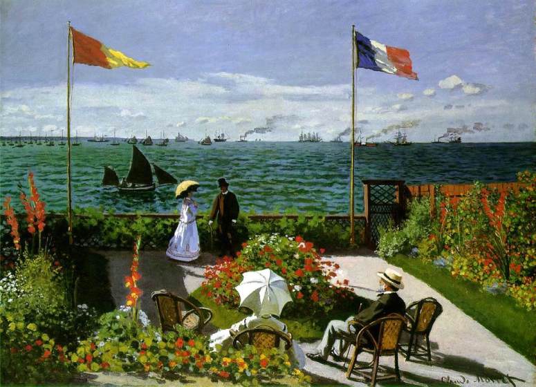 Claude Monet ~ The Terrace at Sainte Adresse (1867)