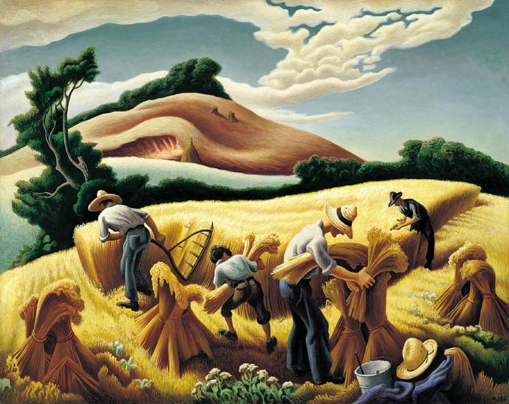 Thomas Hart Benton, Cradling Wheat