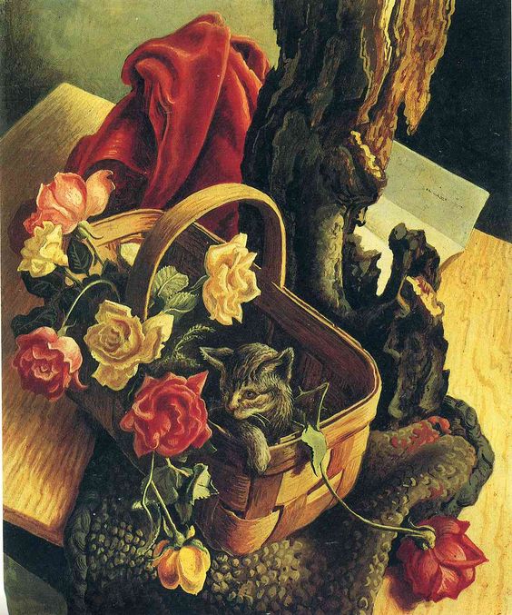 Thomas Hart Benton ~ Pussycat and Roses