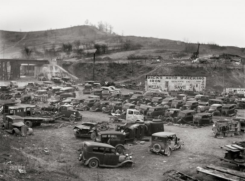 1942 ~ Junk Yard in West Virginia