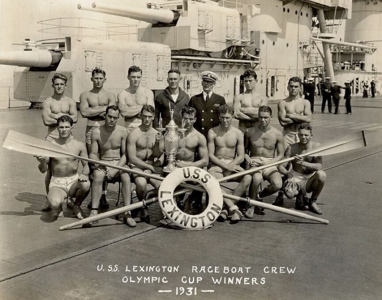 1931 ~ U.S.S. Lexington Raceboat Crew Olympic Cup Winners
