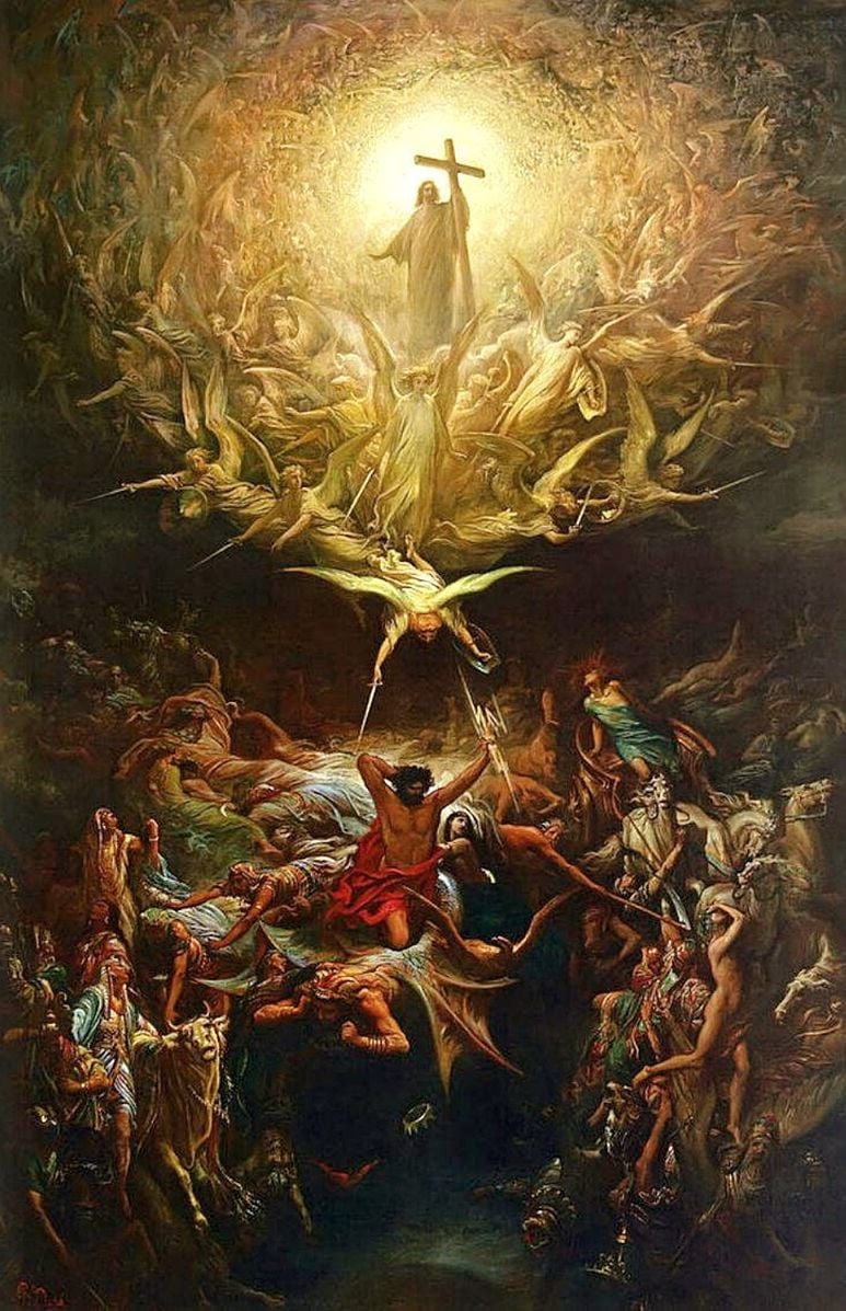 The Triumph of Christianity Over Paganism (1866) ~ A Painting by Gustave Doré (1832-1883)