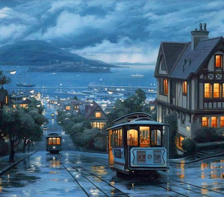 A Rainy Sunday Afternoon in San Francisco by Evgeny Lushpin