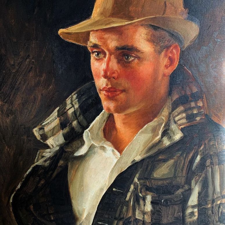 Man in Plaid Jacket (1931) by Eben Comins